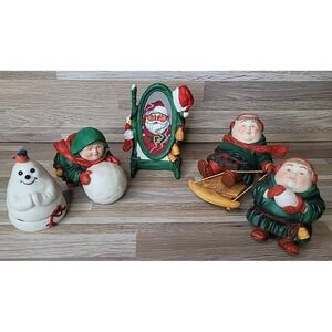 Dept. 56 Merry Makers Lot - Sebastian, Solomon, Siegfried, Snowman Retired
